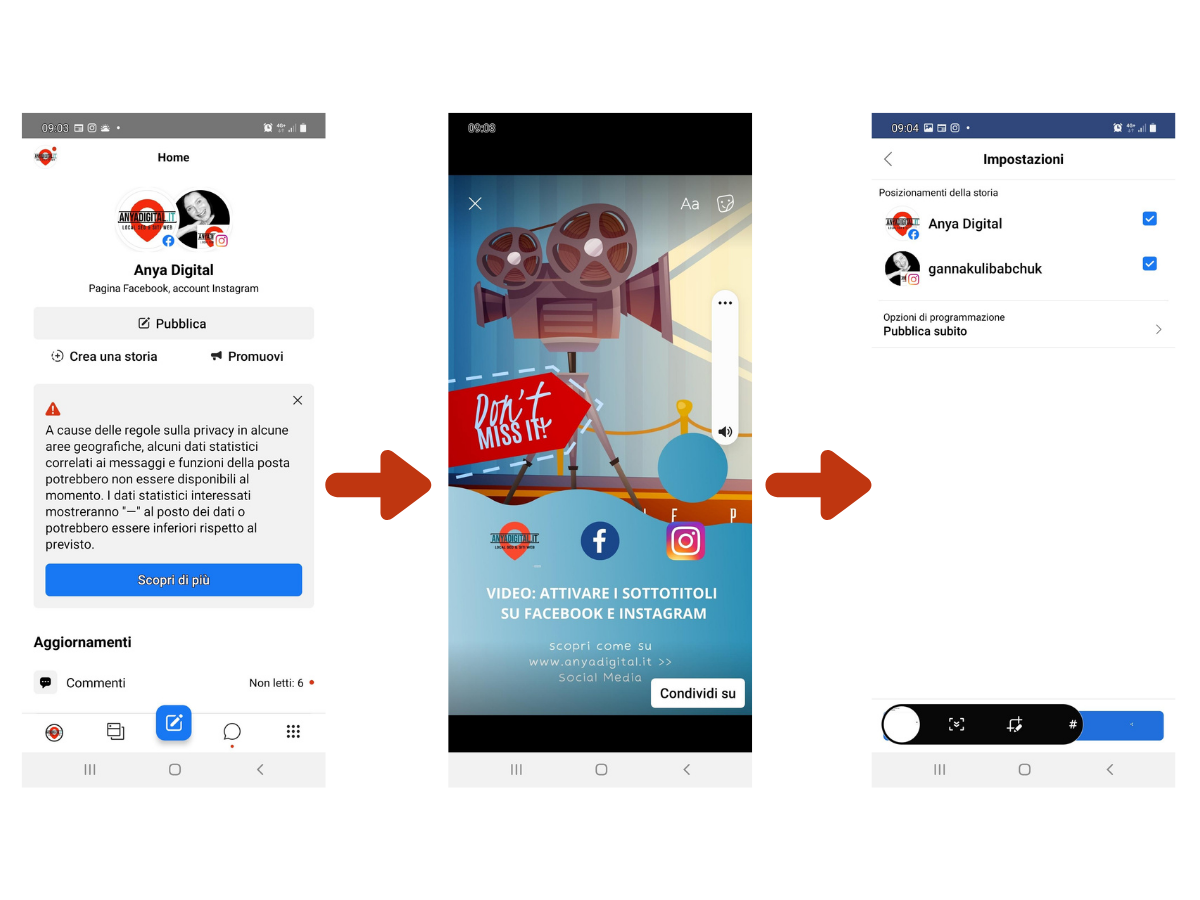 come programmare le storie su Facebook e Instagram
